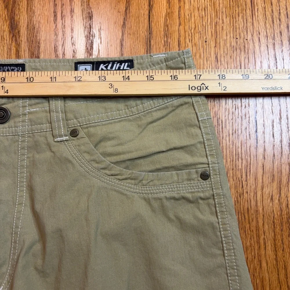 Kuhl Revolvr Pants Mens 33x32 Tan Hiking Outdoor Uberkuhl Articulated Knee FLAW - Picture 8 of 14